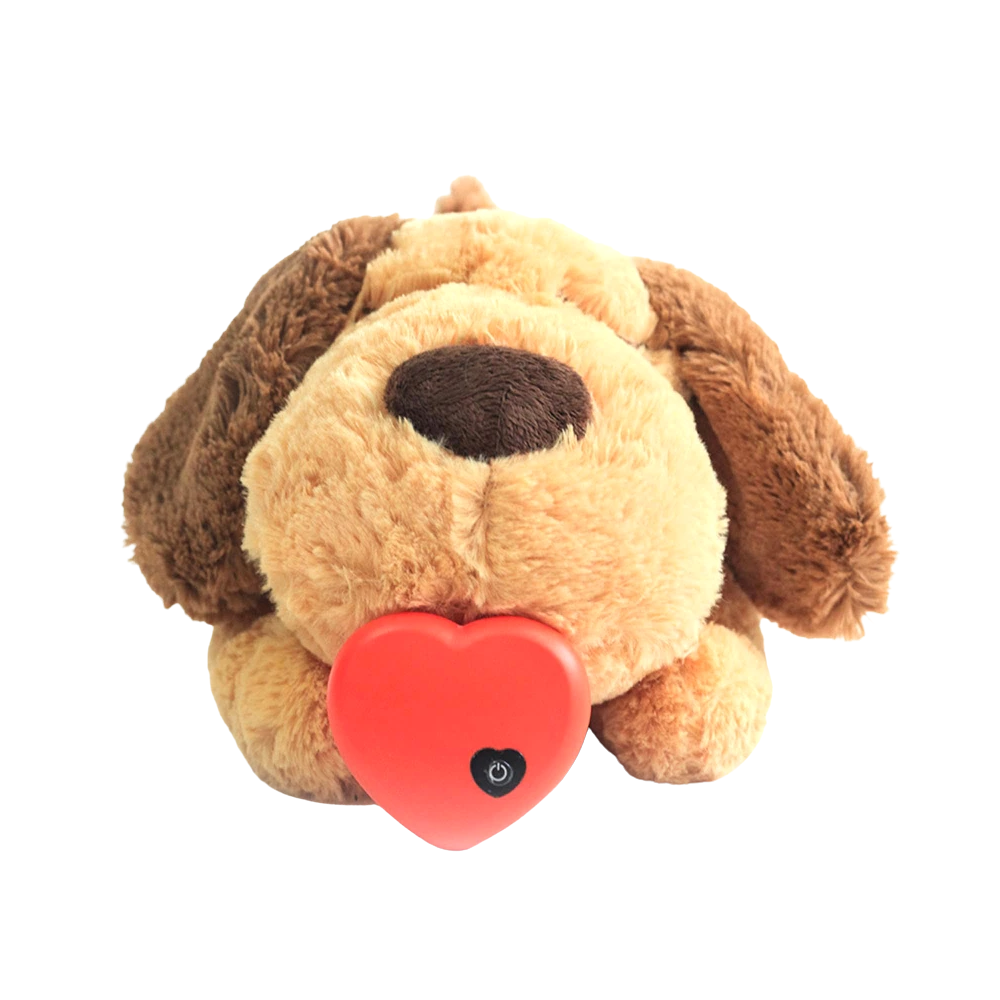 Famure Plush DollPlush Dog Toy Heartbeat Puppy Training